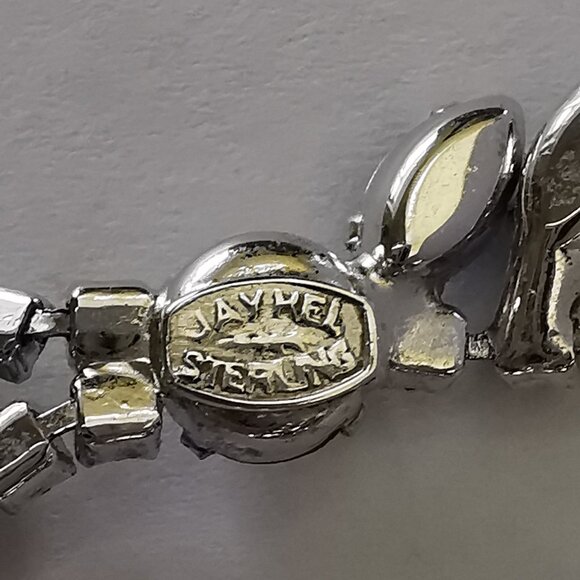 Vintage Sterling Jay Kel Rhinestone Necklace and Earring Set - Picture 11 of 15